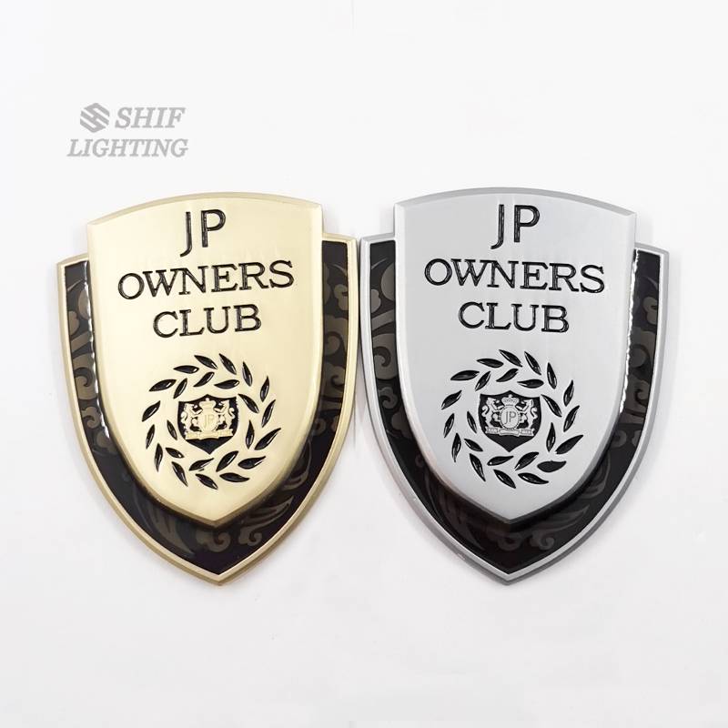 1pc Stiker Emblem Logo JUNCTION PRODUCE JP Owners CLUB Bahan Metal Warna Emas Untuk Mobil JP