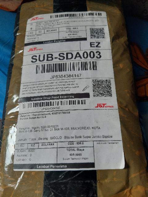 Bigclo - (cod) Ld 110-118cm Baju Blouse Batik Jumbo Bigsize Atasan Wanita Big Size Kantor 373 Vol 2