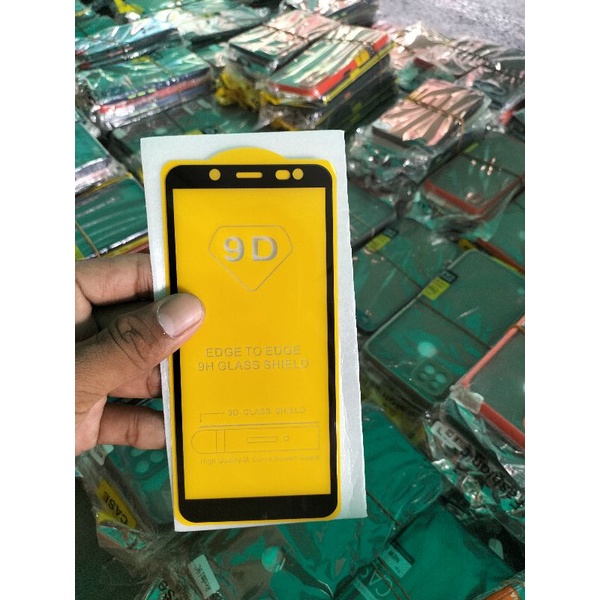 tempered glass full lapis hitam type HP Samsung A6 2018/j6 2018