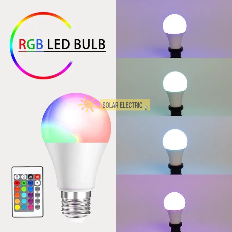 Lampu Bohlam LED RGB BULB Warna Warni + Remote Control Dimmable Indoor/Outdoor