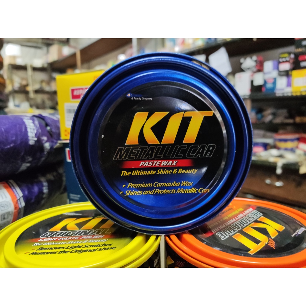 KIT METALLIC CAR PASTE WAX 225 gr kit wax pasta kaleng poles cat mobil motor