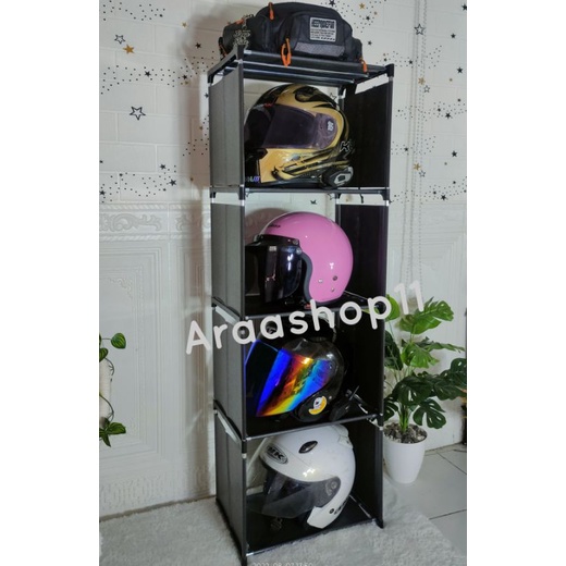 RAK HELM RAK MAINAN RAK SUSUN RAK BONEKA RAK SERBAGUNA