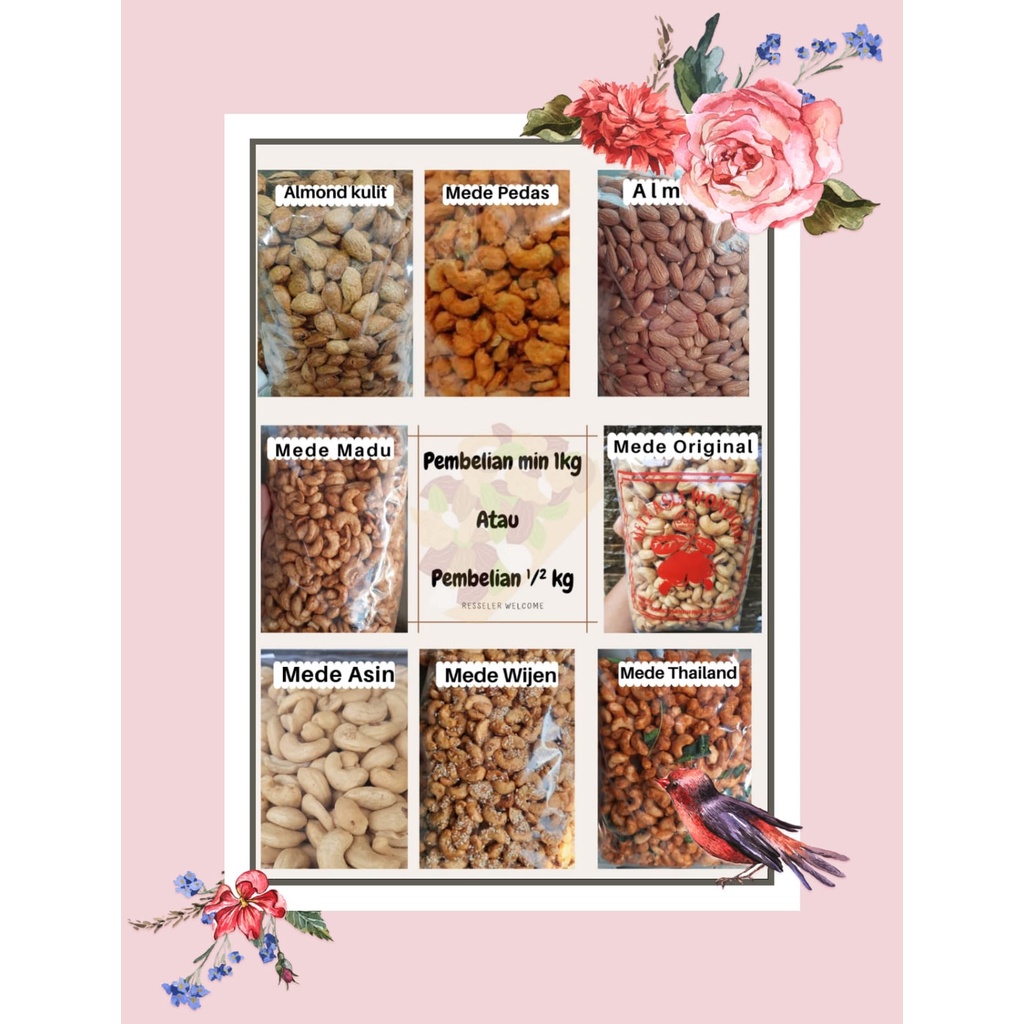 

Jual Cemilan Kacang Mede/Almond/Oven/Gurih dan Renyah/ Muraaaaaaaah meriiiiiaaaaahhhhhhhhhhhhh