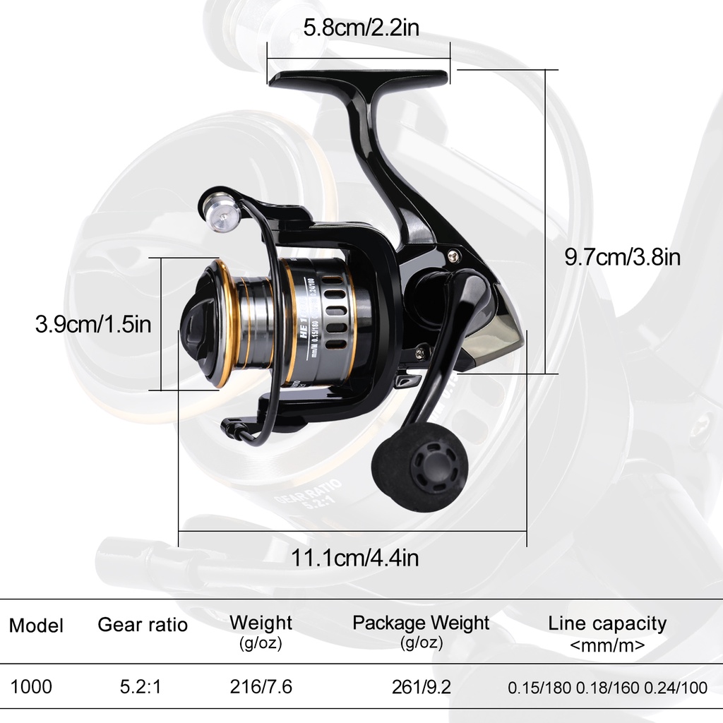 Reel Pancing 1000-5000 Rell Max Drag 10kg Spinning Reel Alloy spool Fishing Reel