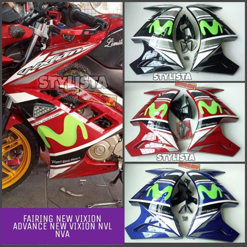 HALF FAIRING NEW VIXION ADVANCE SAYAP NEW VIXION NVL NVA 2013 2014 2015 2016 2017