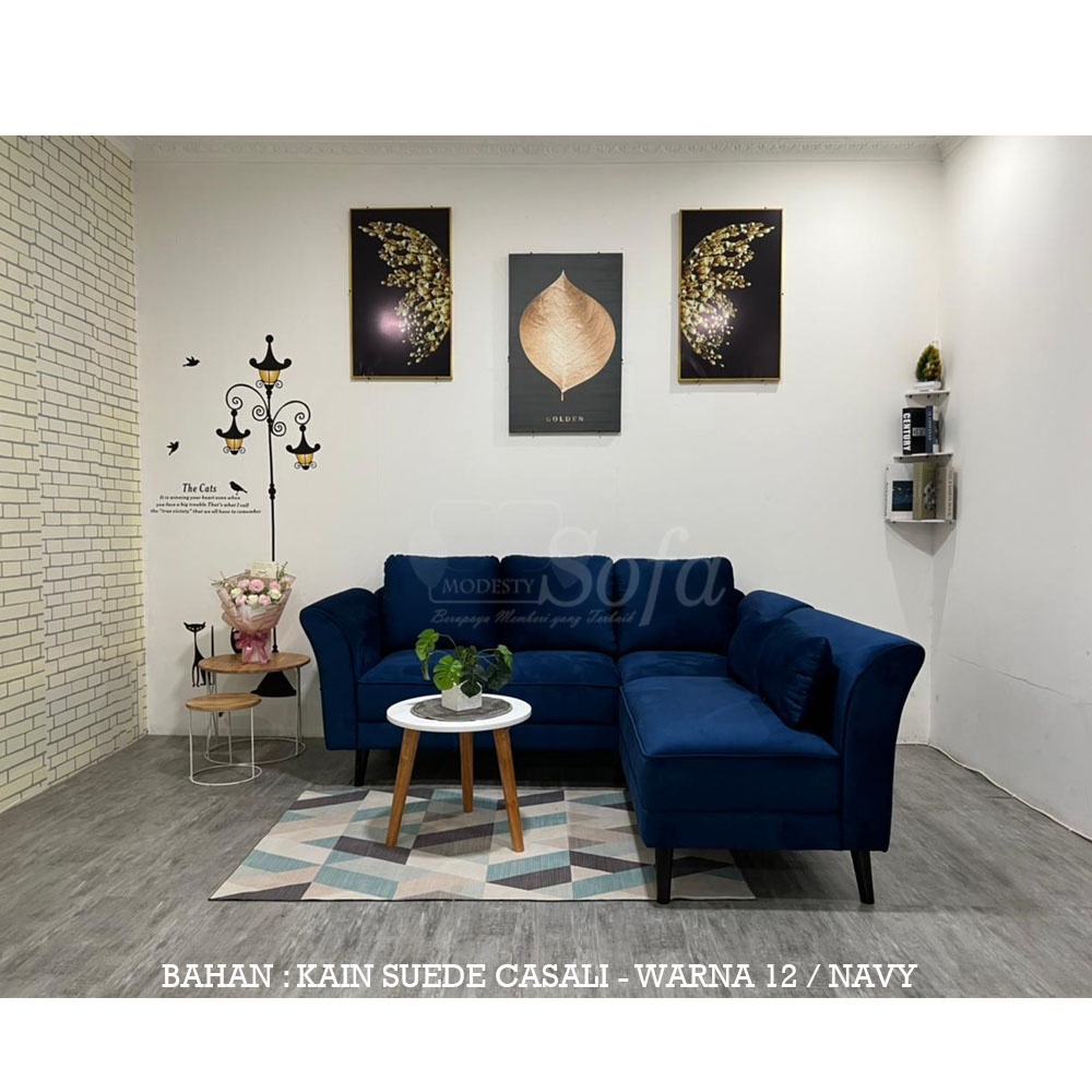 Sofa Kekinian / sofa murah / sofa bagus / sofa minimalis / Kursi / sofa L Modesty Sofa Ruang Tamu Mo