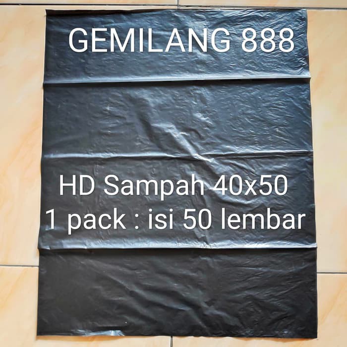  Plastik  sampah  uk 40x50 Trash bag HD  packing Hitam 