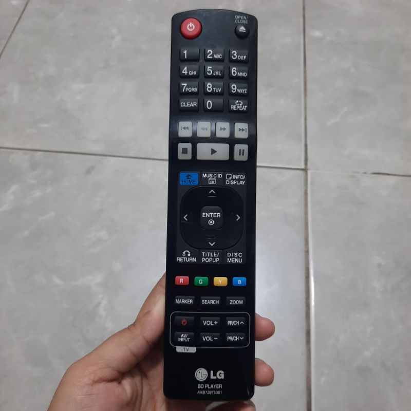 REMOTE REMOT DVD LG BD PLAYER AKB72975301 ORIGINAL ASLI