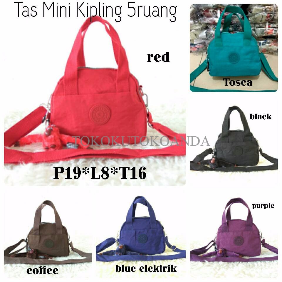 TAS KIPLING MINI 5RUANG JINJING/TAS KIPLING MINI SELEMPANG