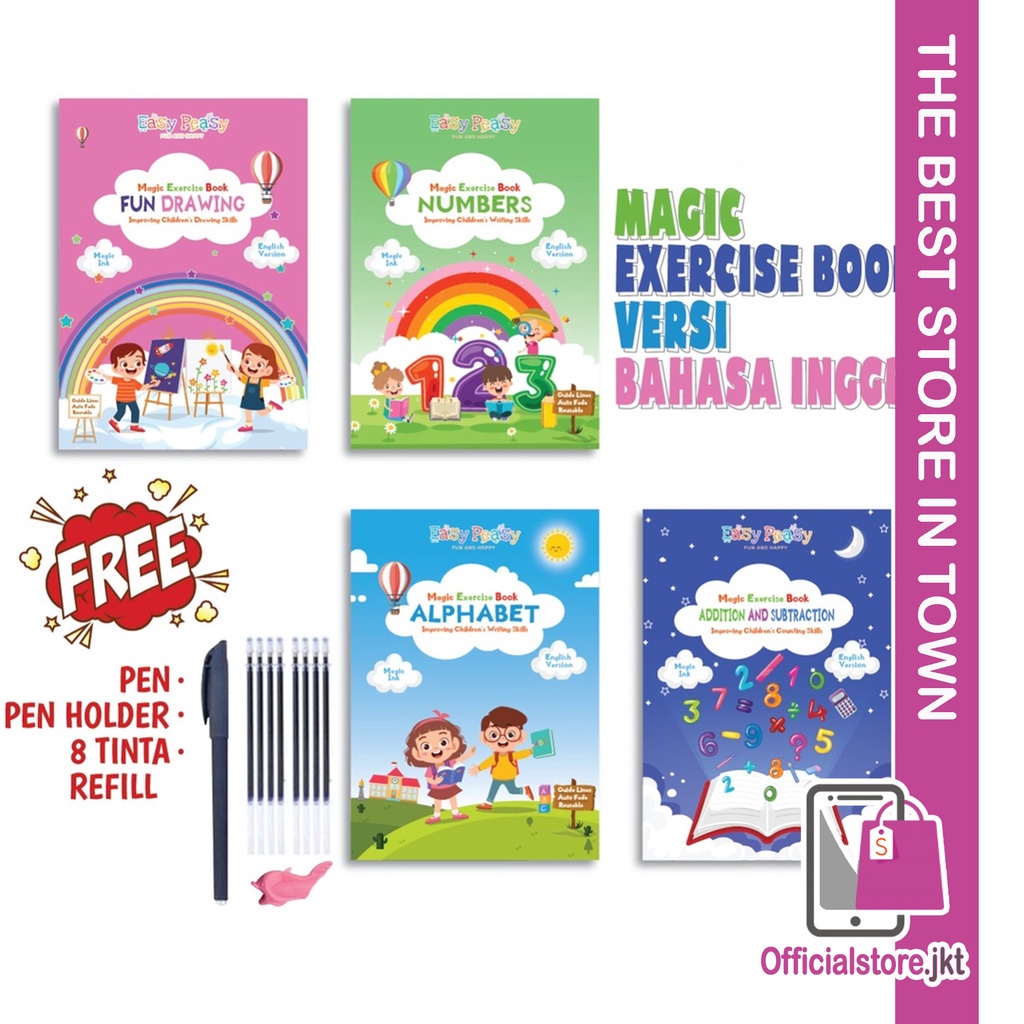

OSJ - Buku Belajar Menulis Huruf Dan Angka Anak Paud / Buku Magic 3D Magic Pratice Book