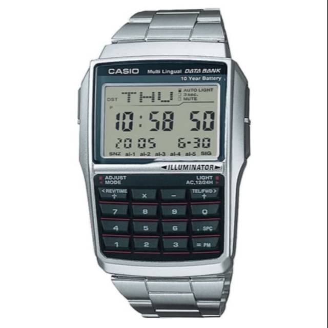 Jam Tangan Pria Casio DBC-32D-1AVDF Original Kalkulator DATA BANK