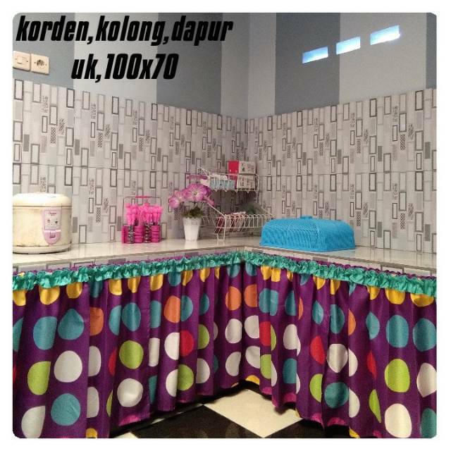 Gorden kolong dapur /Tirai kolong dapur