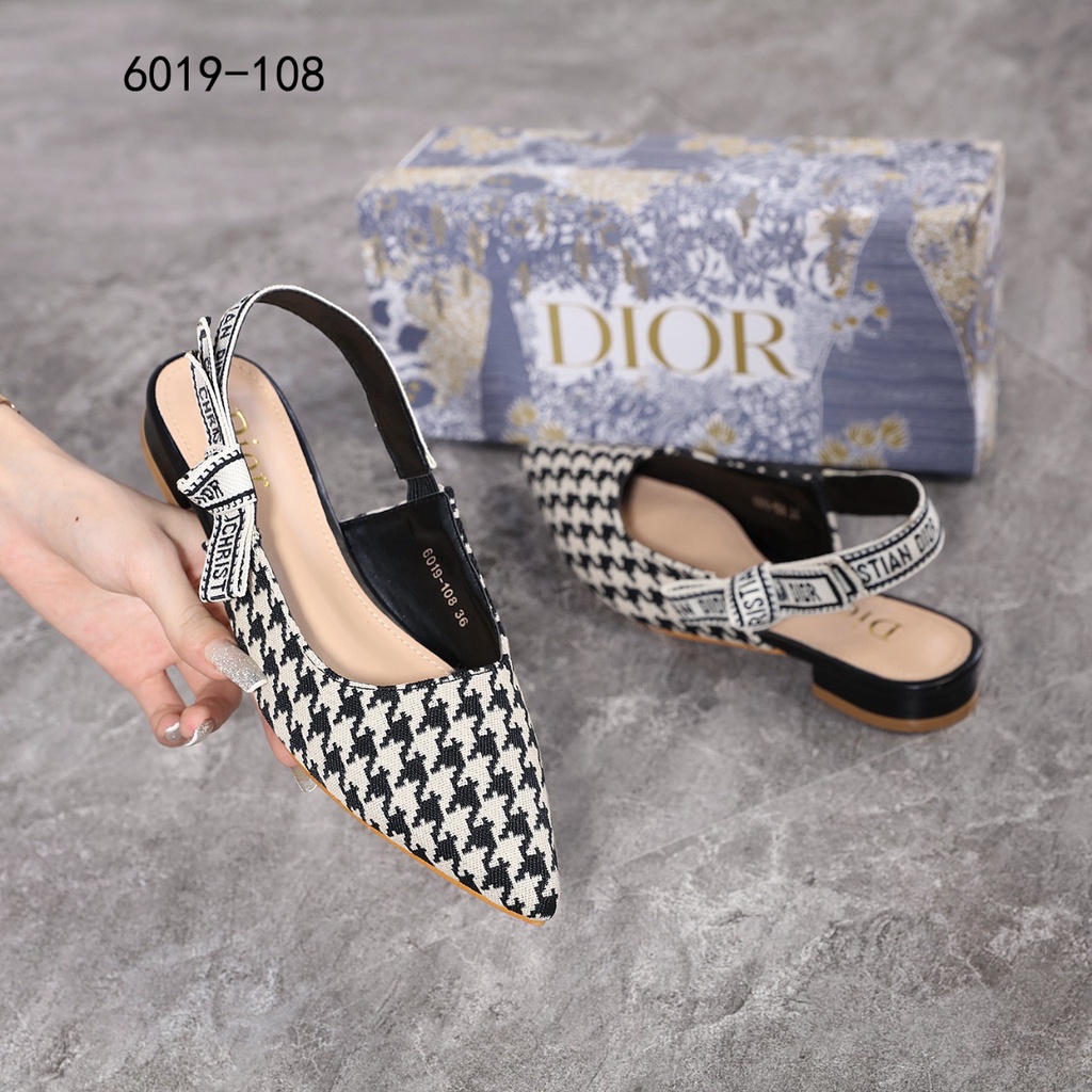 CD Houndstooth Slingback Ballerina Flats 6019-108