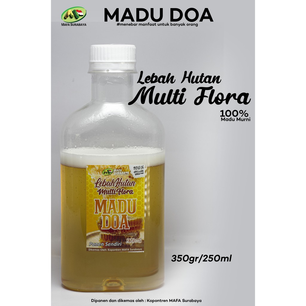 

MADU DOA LEBAH HUTAN LIAR MULTI FLORA ASLI 250ml 100% MADU MURNI