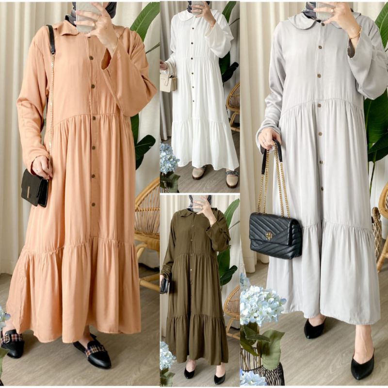 buton midi dress moela midi dress polos