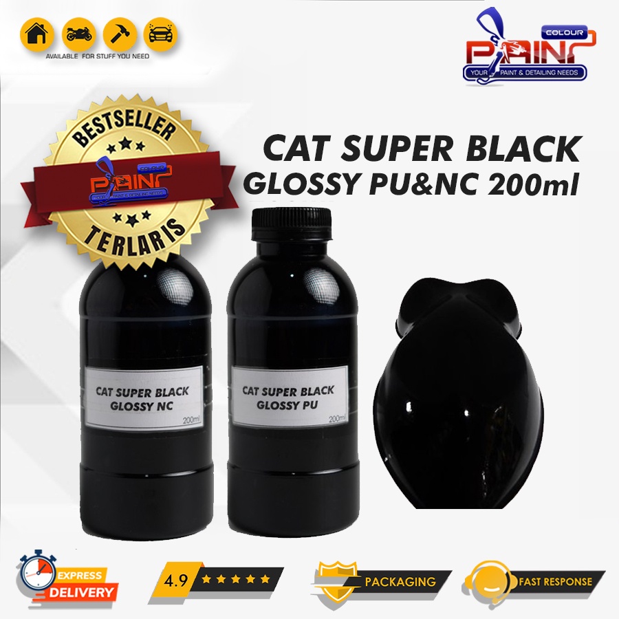 Cat Super Black Glossy PU NC 100ml 200ml