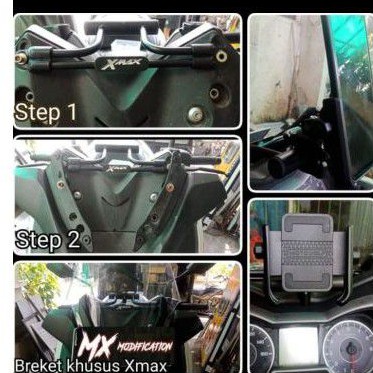 BREKET HOLDER HP BREKET DUDUKAN GPS YAMAHA XMAX