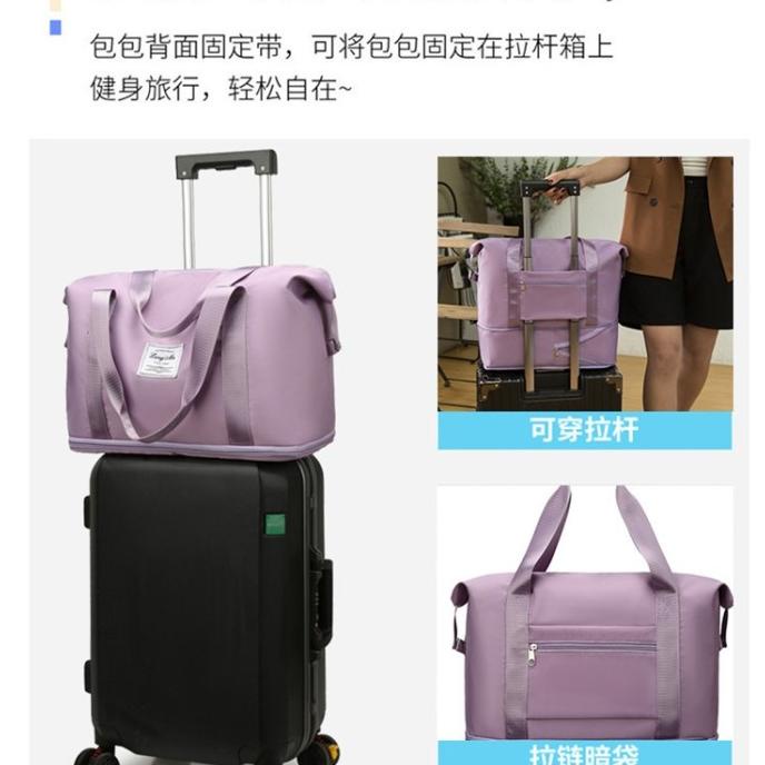 Travel Bag Wanita Tas Traveling Oxford Jumbo Waterproof Import