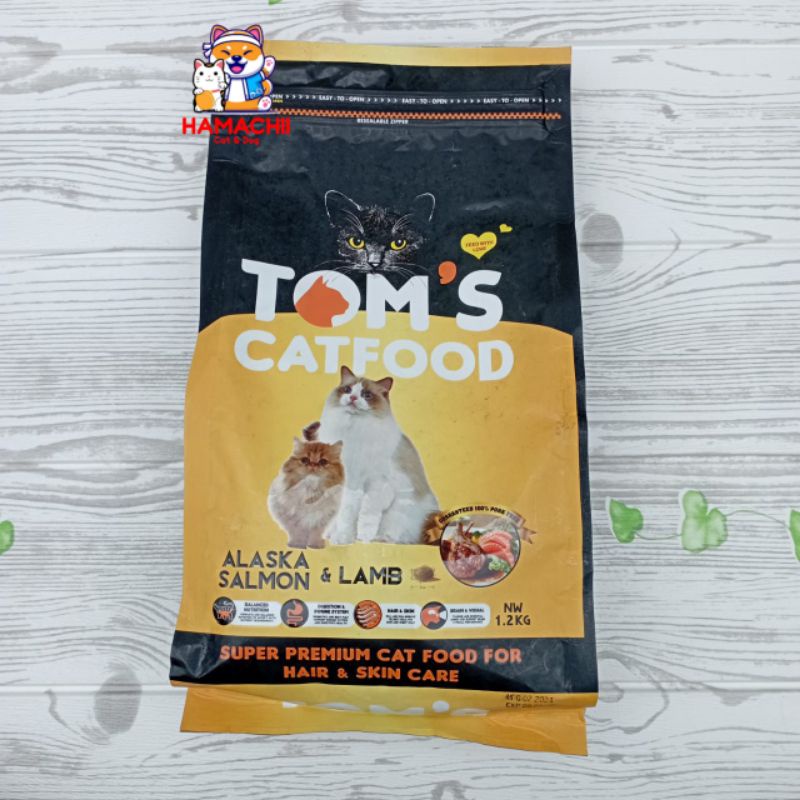 Tom's Cat Food Hair & Skin 1,5kg / Makanan Kucing / Cat Food