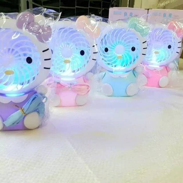 Kipas angin mini portable/kipas mini duduk karakter Hello kitty