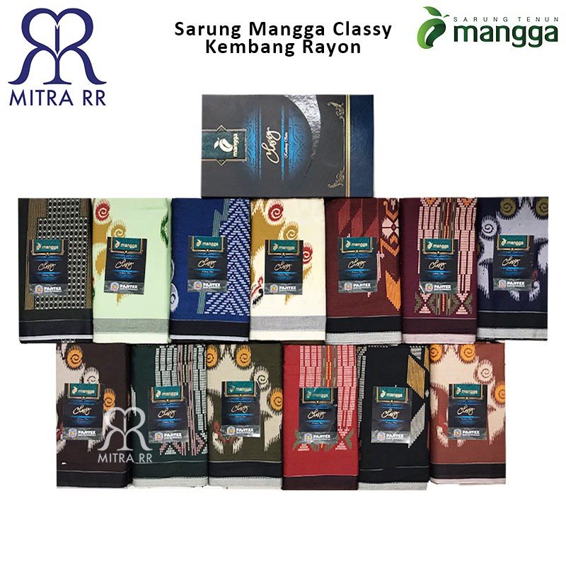 Sarung Mangga Premium Classy Kembang Sutra Sarung Tenun