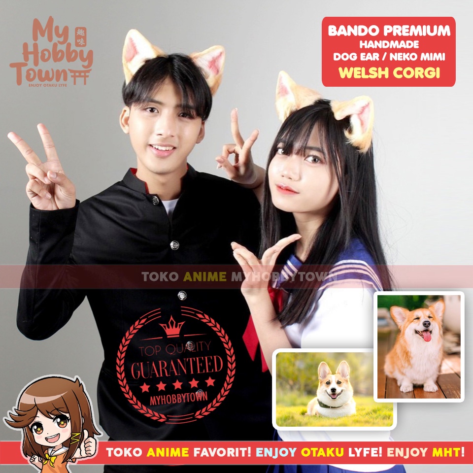 Bando Kuping Kucing Anjing Rubah Rakun Neko Mimi Fox Dog Raccoon Hairband Premium Furry Cosplay Raphtalia