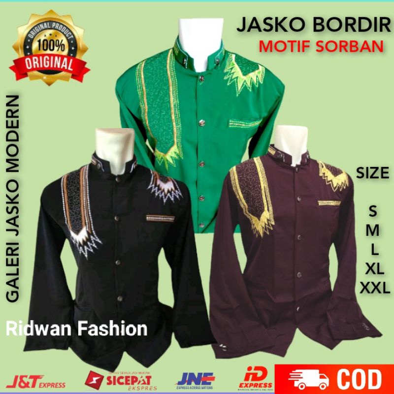 Jas Koko dewasa | Jasko Hijau NU | Baju Koko dewasa | Jasko hitam bordir | Jas Koko Merah Marun