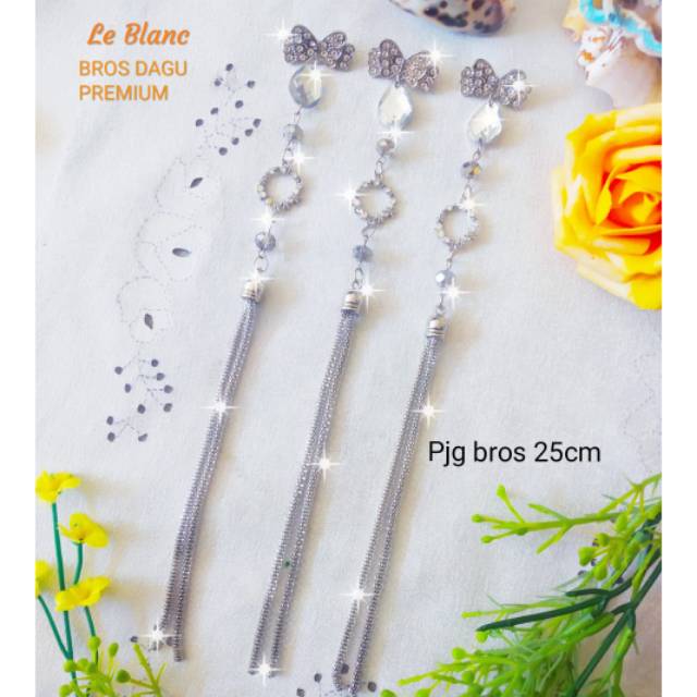 Bros dagu panjang termurah-bros panjang-bros swarovski