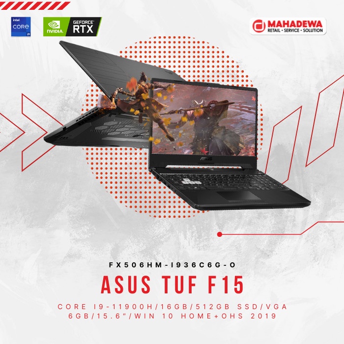 Asus TUF F15 FX506HM-I936C6G-O[i9-11900H/16GB/SSD512GB/6G/W10+OHS]