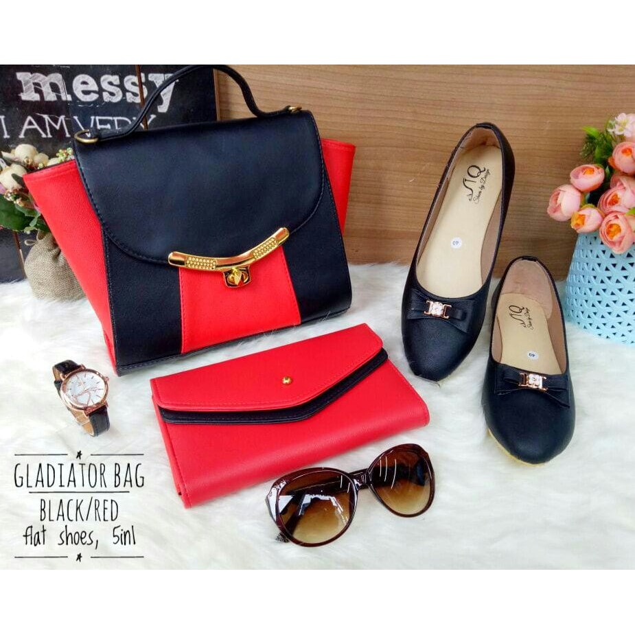 Tas Set,Tas Murah,Tas Wanita,Tas Branded,Dompet,Tas Korea,Flatshoes,N