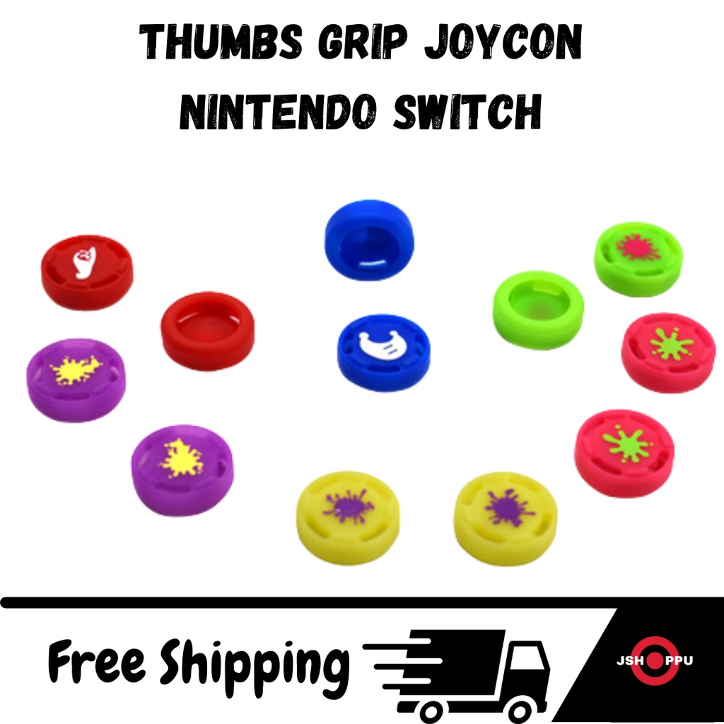 Nintendo Switch Joycon Thumb Grip Cover Analog Silikon Cap Fosmon Analog Cover Thumbs Grips