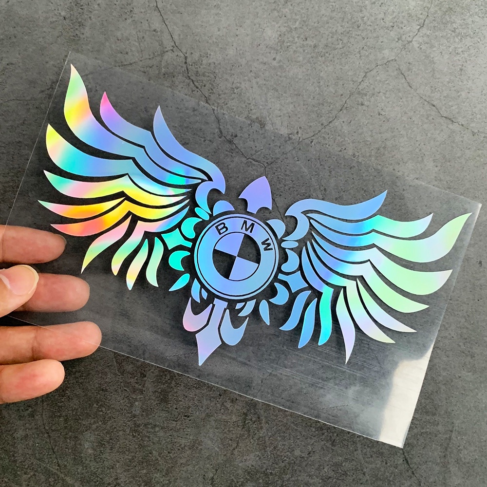 Sayap Stiker BMW Emblems Laser Stiker Aksesoris Motor Stiker Mobil