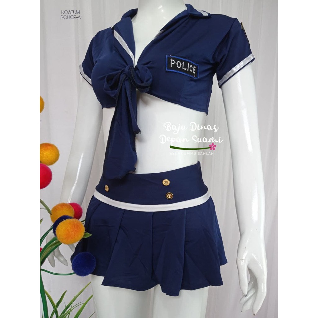 LINGERIE COSPLAY POLICE A BDDS - KOSTUM POLISI SEXY - COSPLAY POLICE LINGERIE HOT SEXY