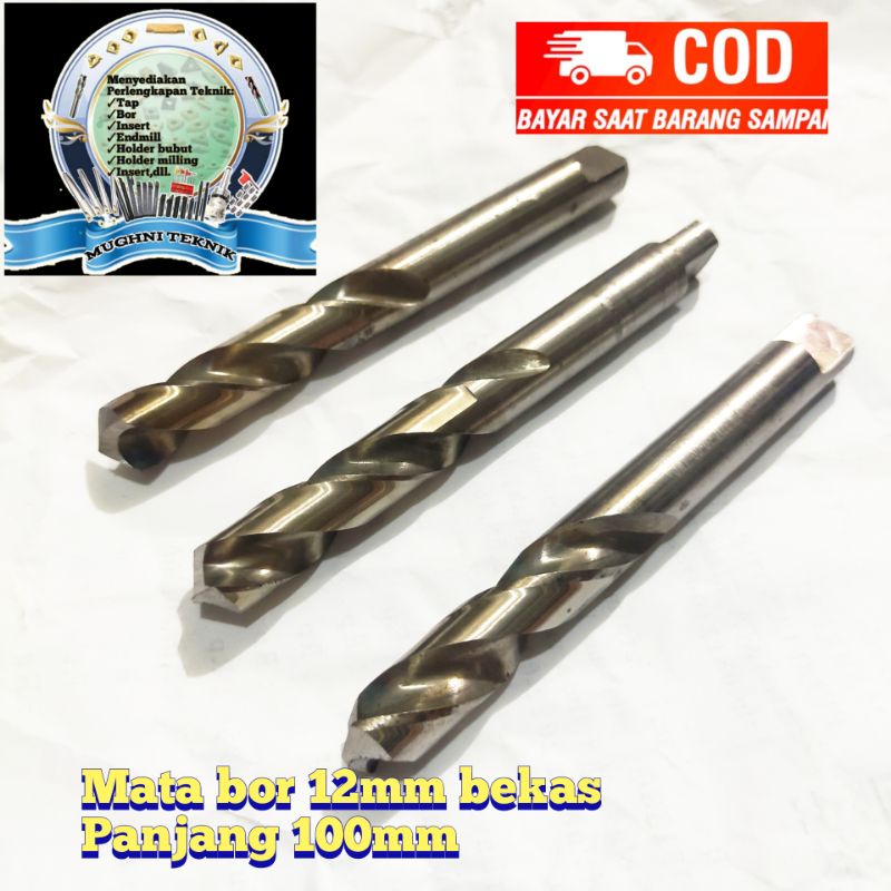 Mata bor dril bor 12mm panjang 90-100mm kondisi bekas
