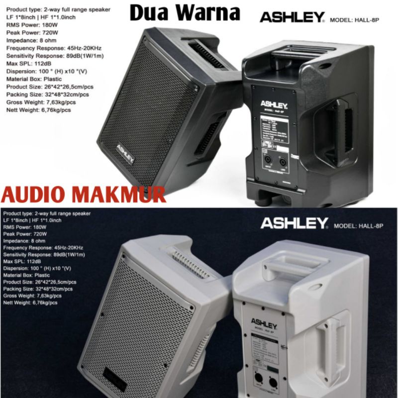 Speaker Pasif Ashley Hall 8P Original 8inch pasif hall 8 p