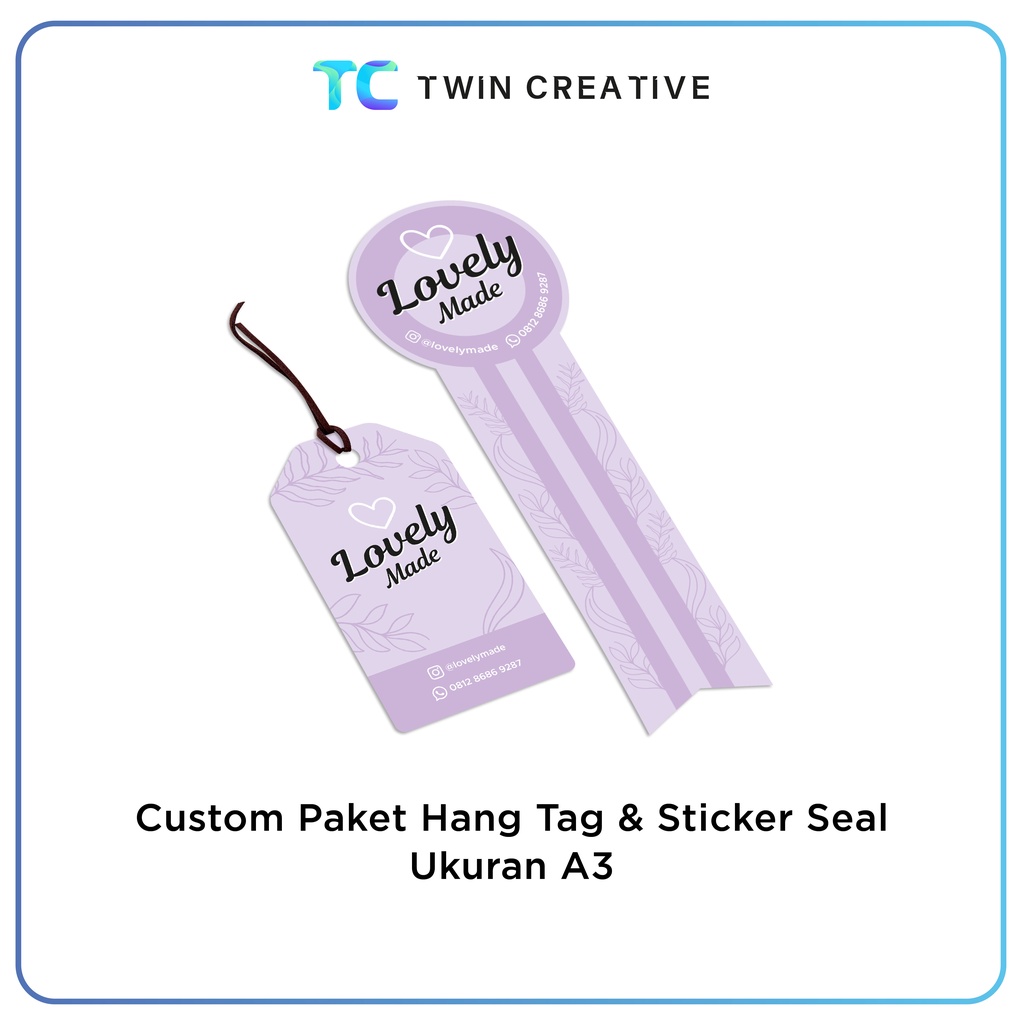 

Paket Hang Tag & Sticker Seal Toples - Hangtag Stiker Seal