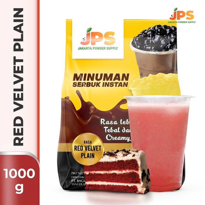 

(BISA COD) Bubuk Minuman Red Velvet Powder JPS Tanpa Gula