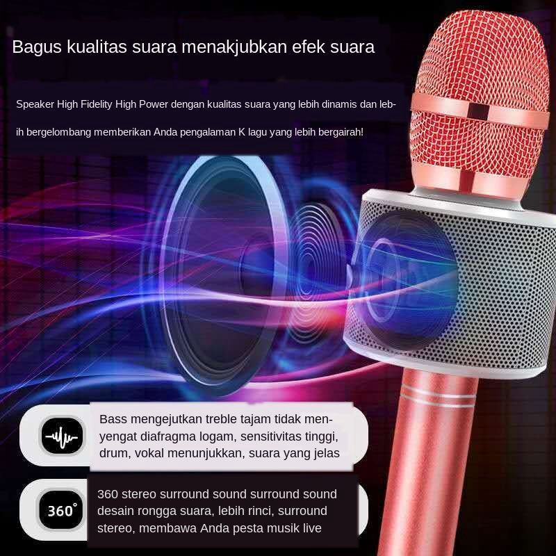 Promotion Shiba Mikrofon Bluetooth Nirkabel Portabel Dengan Speaker Untuk Karaoke Shopee Indonesia