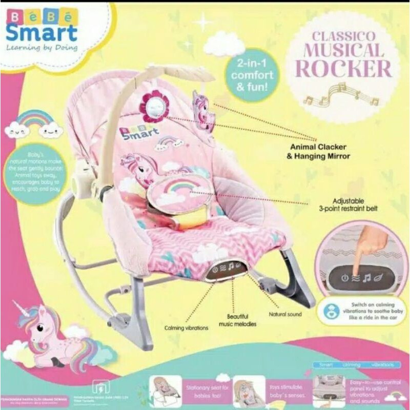 Bebe smart classico rocker/ Bebe Smart Classico Musical Rocker / Bouncer Bayi Bebe Smart Rocker