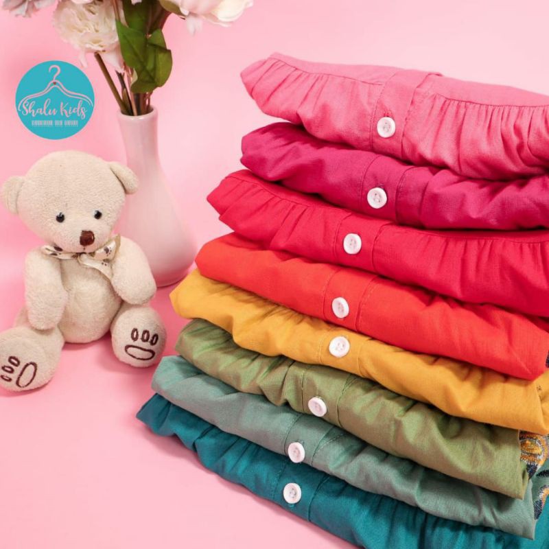 KEMEJA KATUN ANAK USIA 4Y-12Y By SHALU KIDS