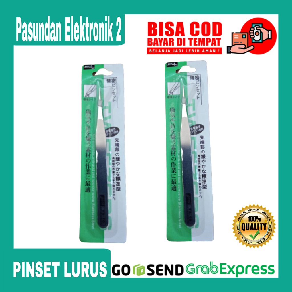 Pinset / Pingset / Twizer / Tweezer Benang Lurus Stainless