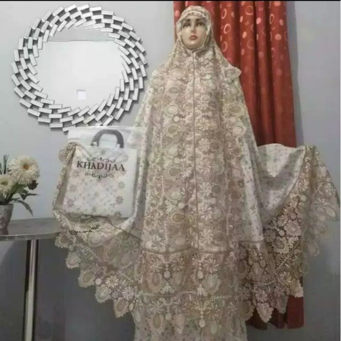 Mukena prada princess salsa renda TWOTONE | sutra paris bordir