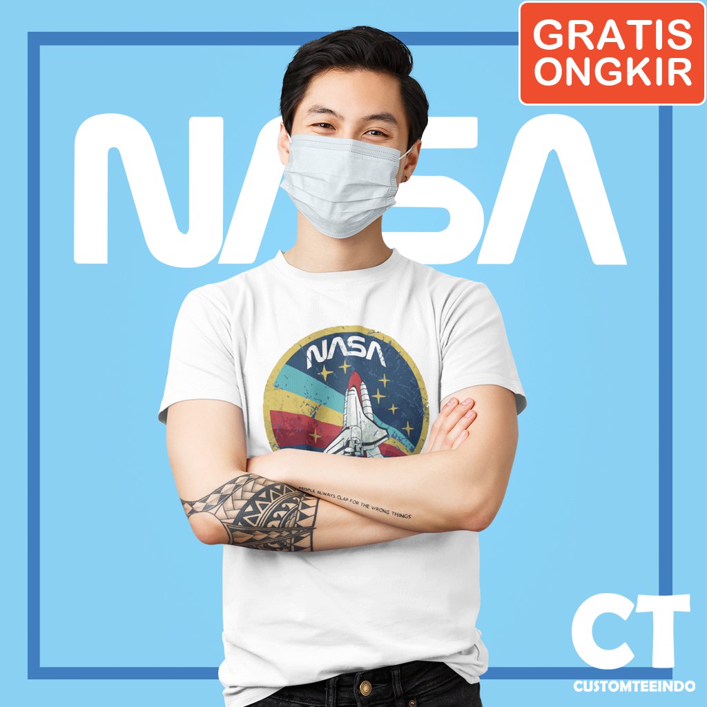 NASA TSHIRT KAOS NASA ORIGINAL T SHIRT NASA PAKAIAN ATASAN PRIA KAOS UNISEX