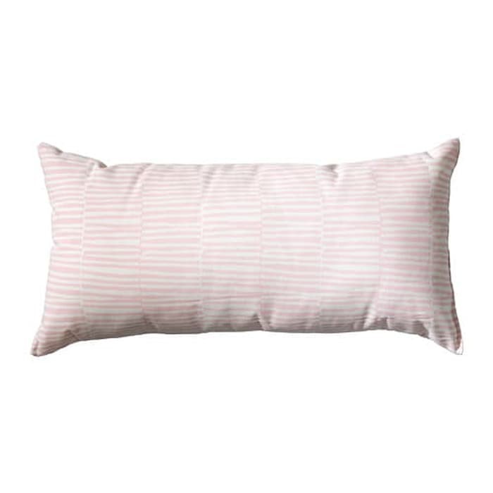 IKEA VENDLA Bantal kursi merah muda/putih 30x60 cm