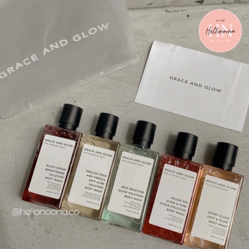 GRACE AND GLOW Body Wash | Shampoo | Body Serum | Deodorant | Hair Mist | Conditioner | Travel Kit