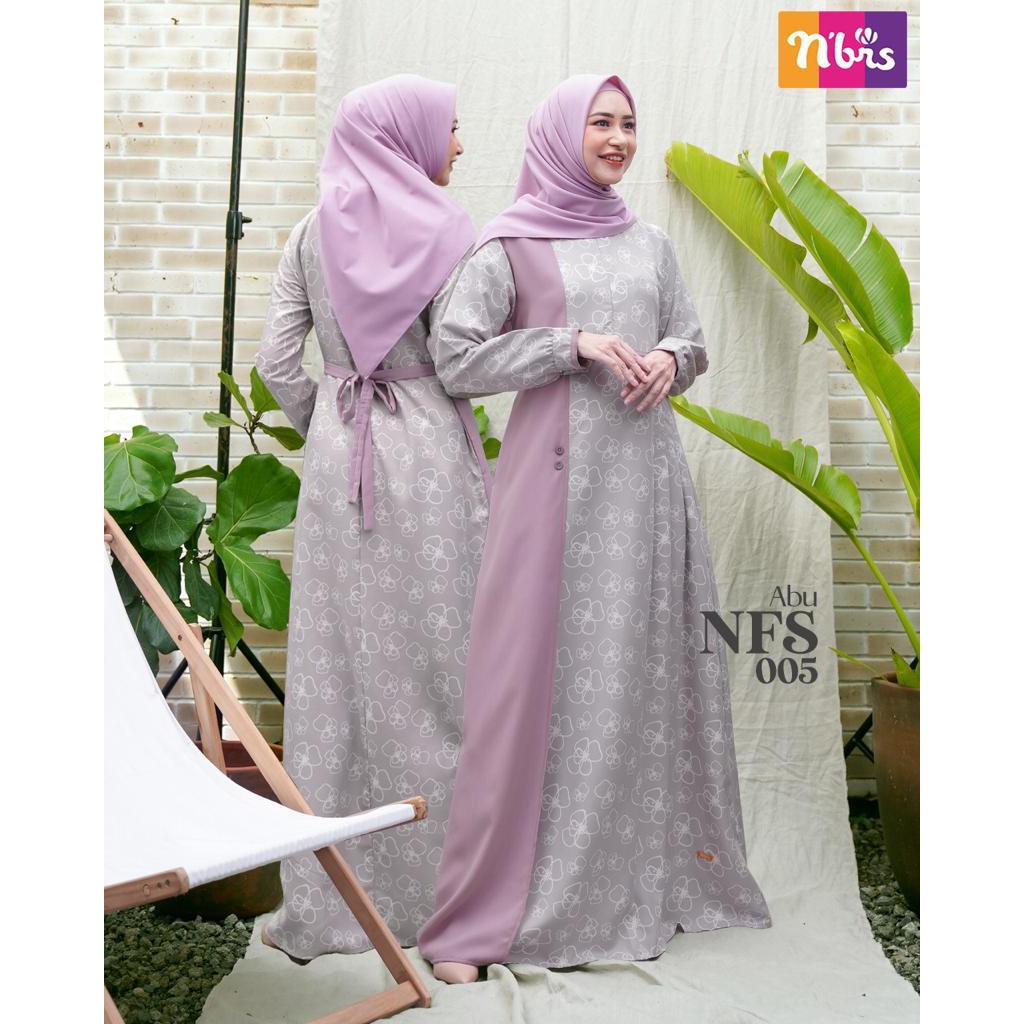 gamis syari wanita muslimah nibras nfs 05 terbaru original