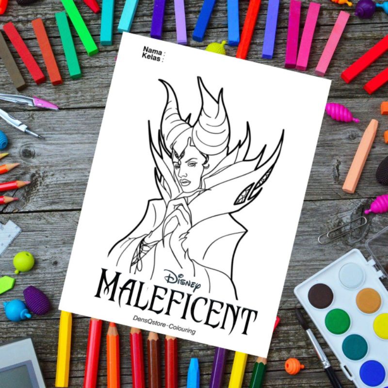 

Kertas Mewarnai Anak Tema Maleficent / Kertas Gambar (10 Lembar Gambar)