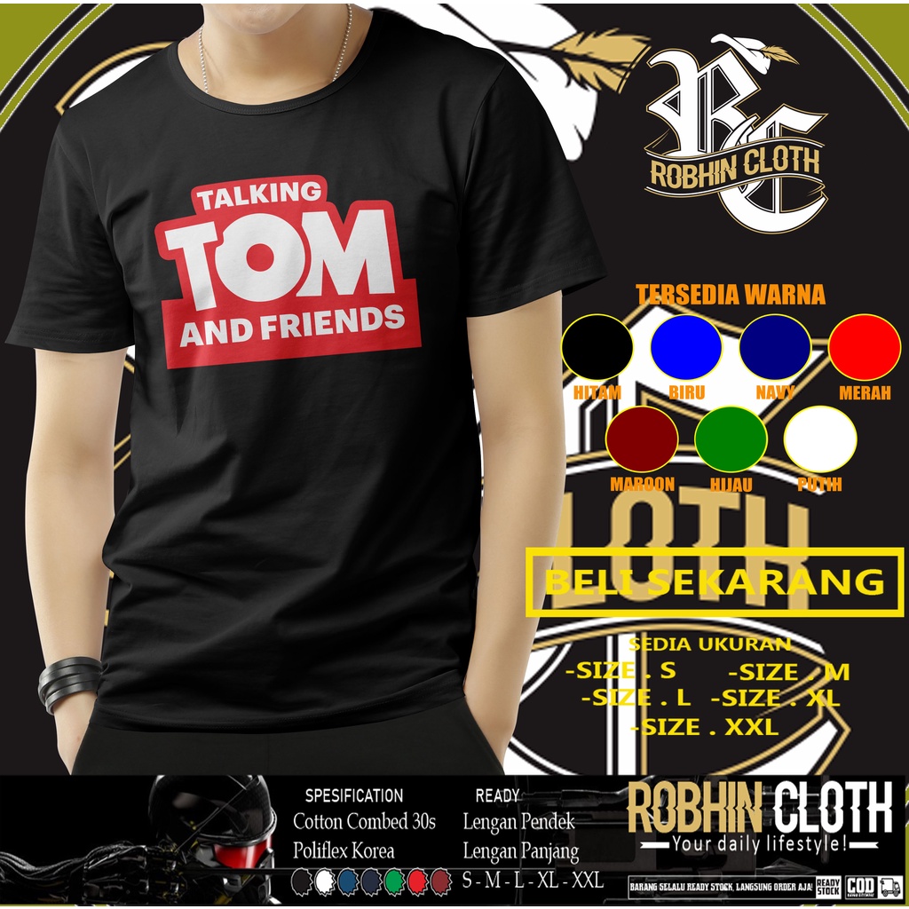 Kaos Talking Tom and Friends Logo Baju Game