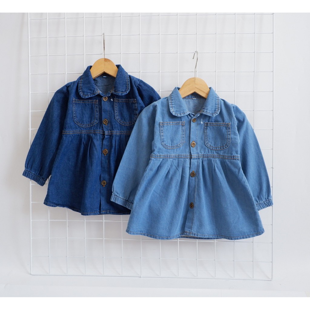 DRESS ALESYA DRESS ANAK KOREAN STYLE 1-5Th Dress Jeans Anak