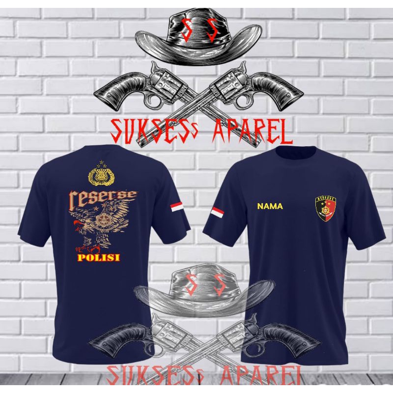 Kaos reserse lengan pendek/polisi/polri